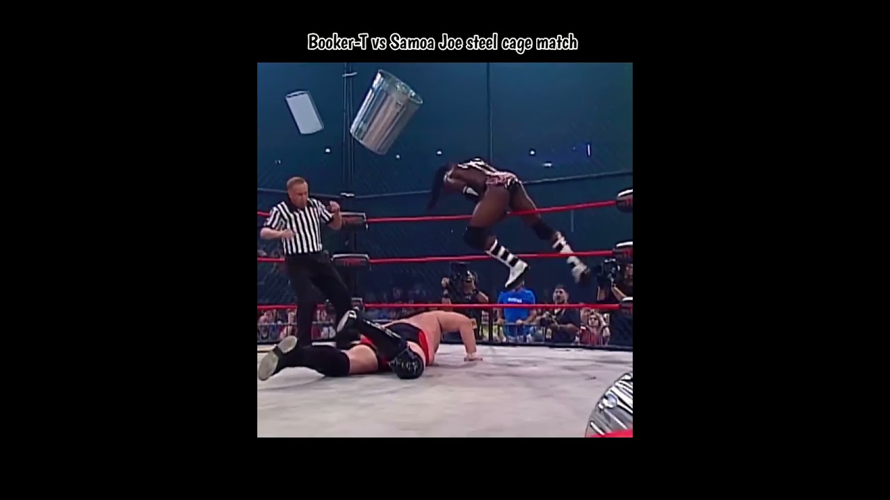 Booker-T vs Samoa Joe | steel cage match #shorts #viral #trending