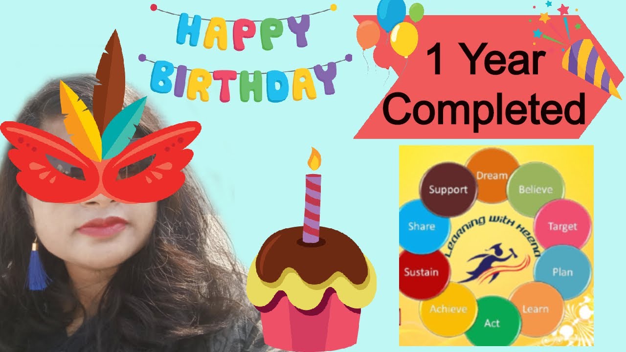 YouTube Channel 1st Birthday | YouTube Channel 1st Anniversary | 1 Year ...