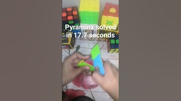 Pyraminx cube solved in 17.7 secs|#cuber #ytshorts #viral #rubikscube #pyraminx
