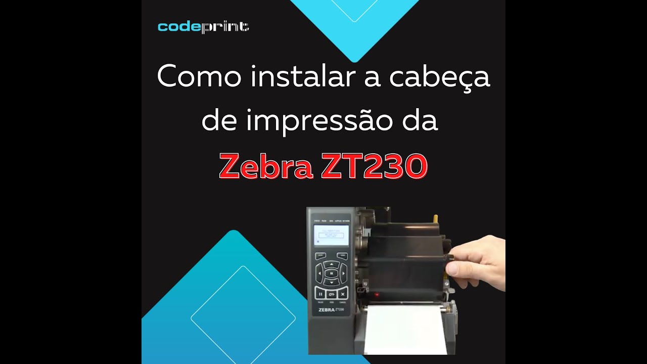 Sabia como instalar a cabeça de impressão Zebra ZT230 - Codeprint - YouTube