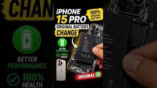 iPhone 15 Pro original battery change koi error nahi ✅.. #cpu #smartphone #noida #repair #oneplus