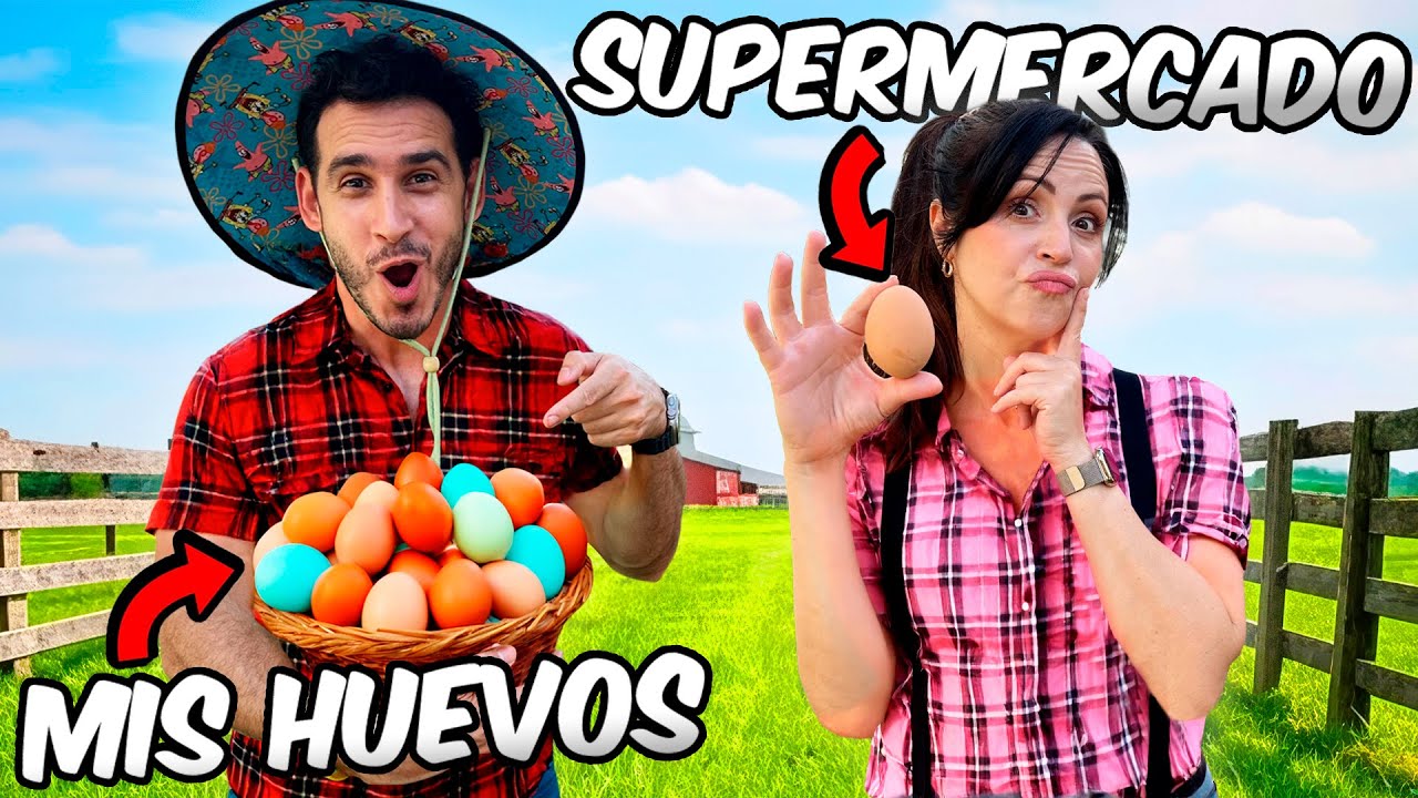 HUEVOS VERDES? 😬 PROBAMOS Nuestros Primeros Huevos VS Supermercado 🥚 🍳 La Finquita Bonita