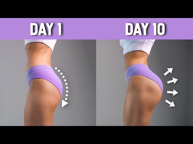 10 Min | 10 Days | 10 Exercises to GROW BUBBLE BUTT - Intense Booty Challenge, No Equipment, At Home class=