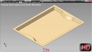 Tray-Autodesk Inventor Tutorial (with caption and audio narration)