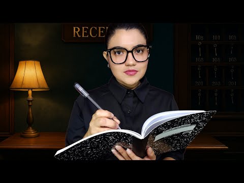 ASMR Check-in en un Hotel Misterioso 👻 Roleplay de Recepcionista🛎️