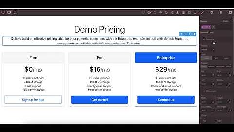 Laravel Page Builder Reusable Drag n Drop Price Table