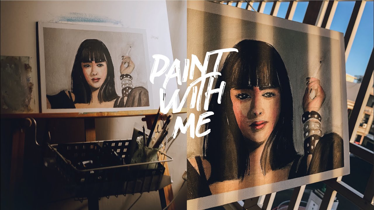 paint with me // my first oil portrait painting!! #1