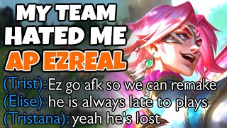 I got asked to AFK, but I gave them a 19 Kill AP Ezreal Carry instead | Off-Meta Climb