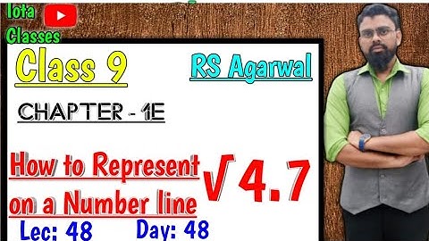 Represent root 4.7 geometrically on the number line.