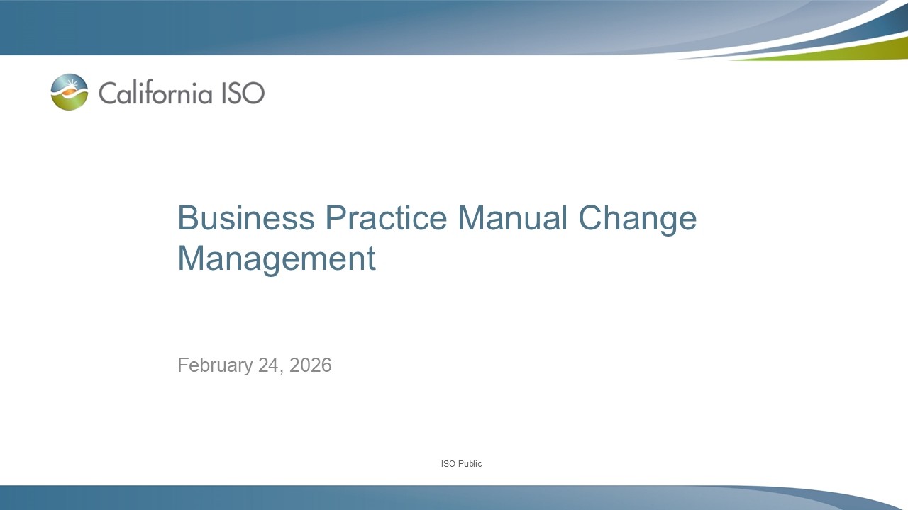 Feb 24, 2026 - Business Practice Manual Change Management