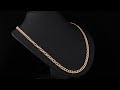 K18イエローゴールド製 2面 喜平ネックレス 80g 60cm　18K Gold Flat Link Chain Necklace