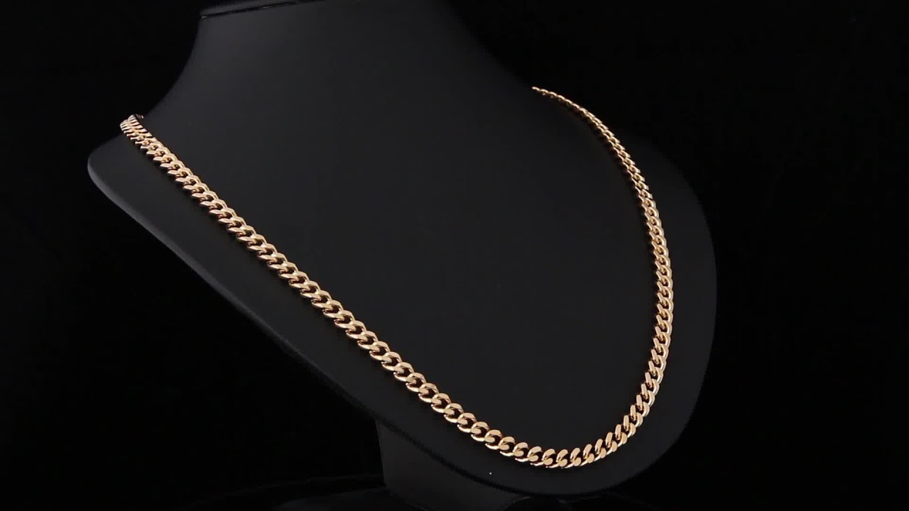 K18イエローゴールド製 2面 喜平ネックレス 80g 60cm 18K Gold Flat Link Chain Necklace