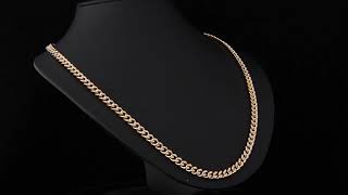 K18イエローゴールド製 2面 喜平ネックレス 80g 60cm　18K Gold Flat Link Chain Necklace
