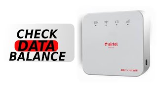 HOW TO CHECK THE DATA BALANCE OF A SIM CARD IN YOUR AIRTEL MIFI/ROUTER(http://192.168.1.1) screenshot 4
