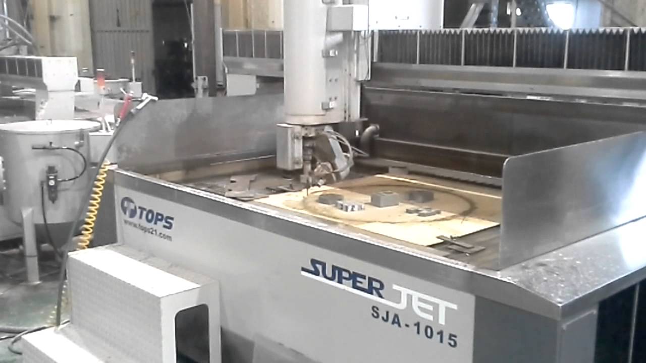 Gasket cutting test with TOPS Waterjet system YouTube