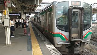 【入線】福島駅にJR東日本東北本線E721系郡山行きが入線　ミニ２１０　