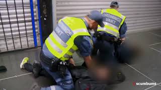 Swedish Security Guard Takes Down 2 People Fighting In The Subway