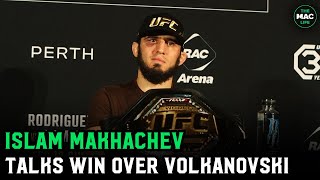 Islam Makhachev on Alexander Volkanovski: “I wanted to KO him, but he’s so strong”