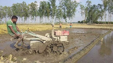 How to Remove Power Tiller From Mud | Power Tiller Stuck in Deep Mud | Power Tiller Water Land_EP-6