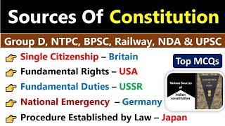Sources Of Indian Constitution | भारतीय संविधान के स्रोत | Indian Constitution Sources | Polity Gk |