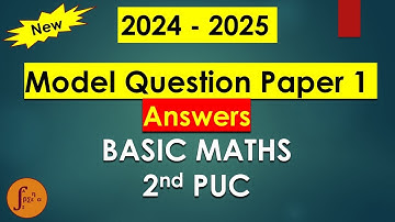 2nd PUC Basic Maths Model Question Paper 2024 2025 Solved with Answers