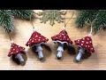 СУПЕР ПРОСТО И БЫСТРО грибочки и ёлочки, новогодние игрушки из фоамирана 🎄 DIY christmas ornaments