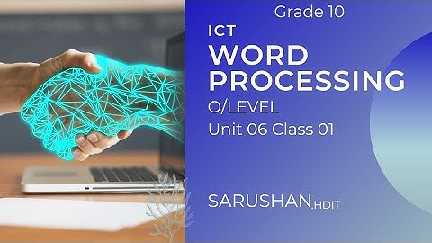 word processing O/L PART 1 |GRADE 10 (UNIT 6) | TAMIL  | DATUM ACADEMY | SARUSHAN