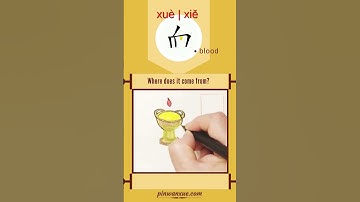 【血】: Easy Learn Traditional Hanzi 血 by Doodling | where does 血 come from