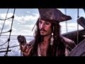 Pirates of the caribbean  hes a pirate captain jack jumps flies sails arrives to port full