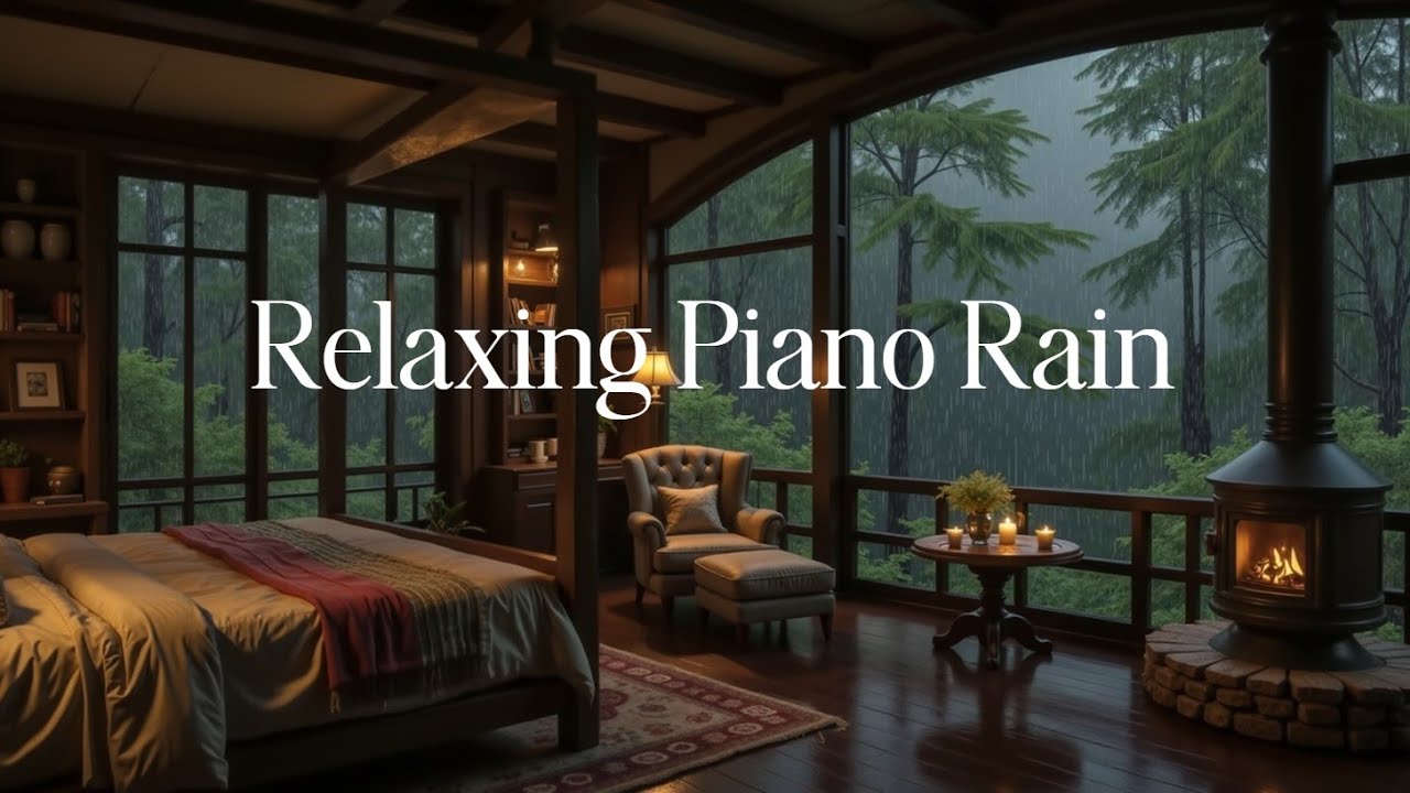 Relaxing Piano & Rain Sounds | Deep Sleep Music for Stress Relief, Calm ...