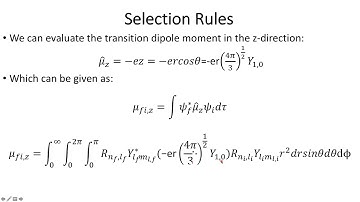 8.15-Selection Rules