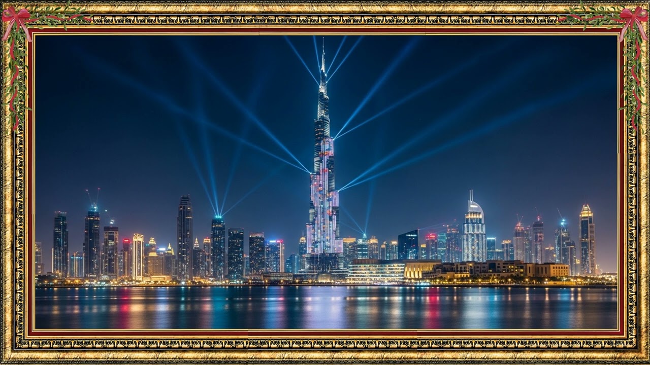 Burj Khalifa Night View 8K | Dubai Luxury TV Screensaver