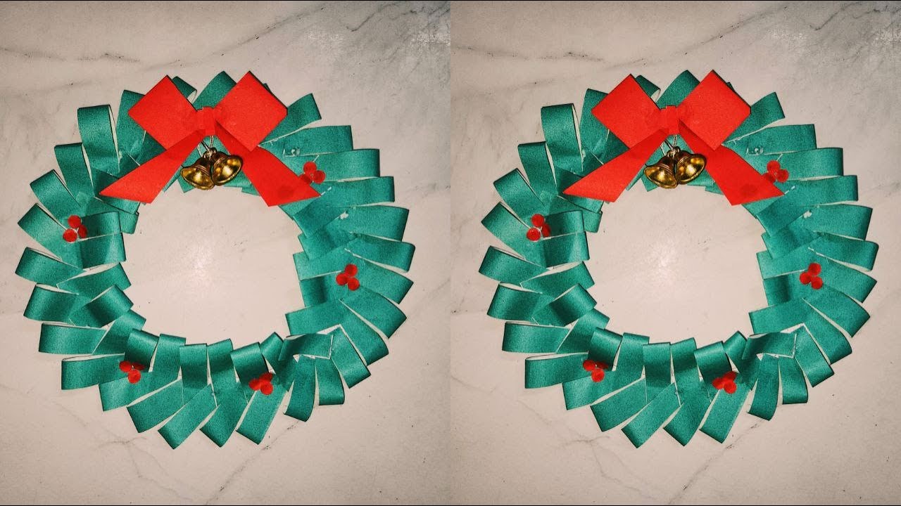 Diy Christmas wreath/Christmas wreath from paper/how to make Christmas