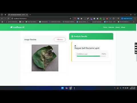 🌿 LeafScan AI | Plant Disease Detection System using Deep Learning | Final Year Project Demo 🔥