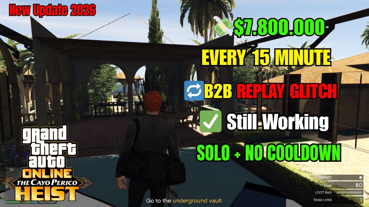 CAYO PERICO SOLO BACK TO BACK REPLAY GLITCH AND DOOR GLITCH $7.800.000 IN 15 MINS (PC)