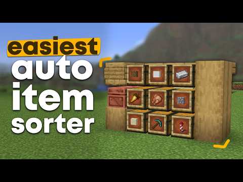 EASIEST AUTO Sorting System Minecraft! (NO REDSTONE!) Java 26.2