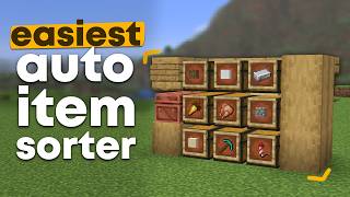 EASIEST AUTO Sorting System Minecraft! (NO REDSTONE!) Java 26.2