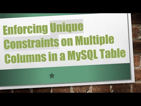 Enforcing Unique Constraints on Multiple Columns in a MySQL Table