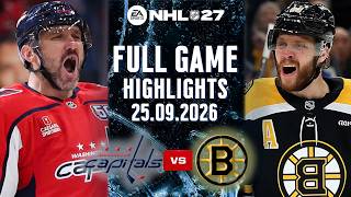 Information 🔴LIVE🔴Capitals Vs Boston Bruins Full Game Highlights Sep 25, 2026 NHL 27 Simulation Pre-season Update