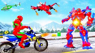 Snow Mountain Moto Bike Transform Robot Bike Gangster City Crime Battle Android Gameplay By Games Zo screenshot 4