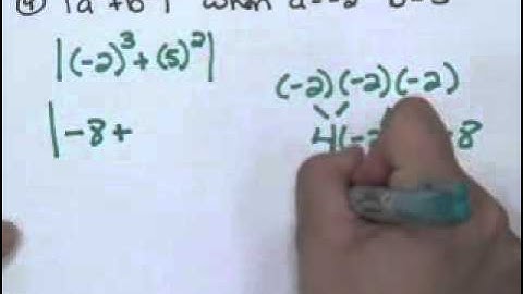 Evaluating Algebraic Expressions (absolute values)