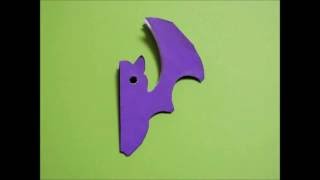 ハロウィンの折り紙飾り コウモリの切り絵の作り方 Youtube
