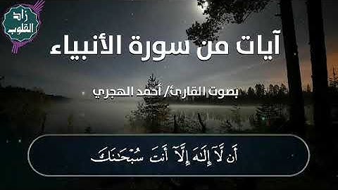 آيات من سورة الانبياء  بصوت القارئ أحمد حسين الهجري