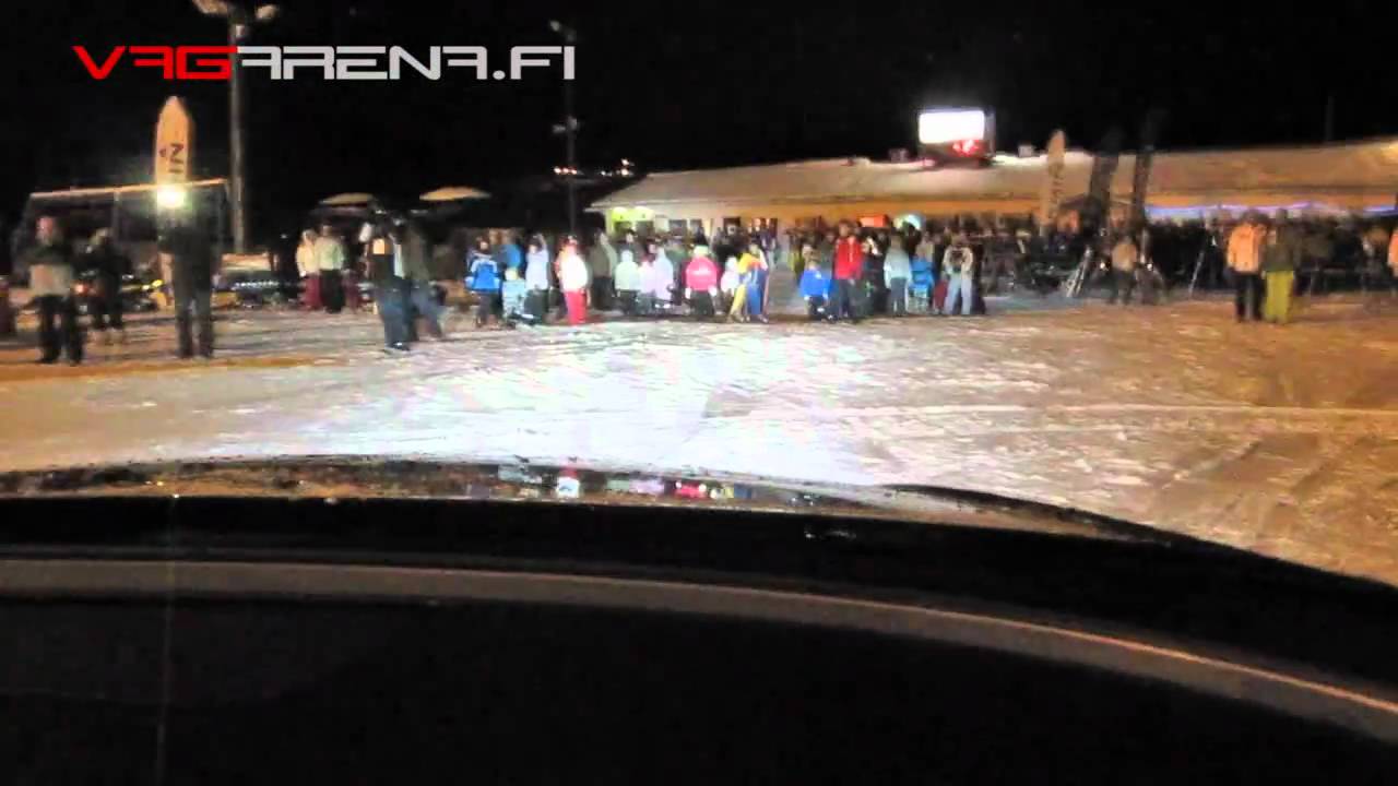 Audi A7 climbs up a small ski slope