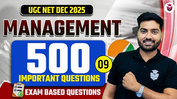 UGC NET Management Dec 2025 | 500 Most Important Questions | UGC NET Paper 2 Management Questions