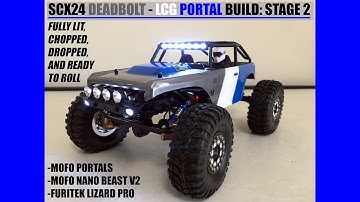 SCX24 DEADBOLT - LCG PORTAL BUILD - STAGE 2: PAINT, LIGHTING, ELECTRONICS, TUNING, TABLETOP TEST RUN
