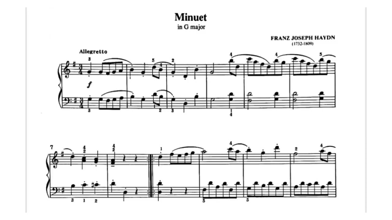 Minuet in G Major by Haydn