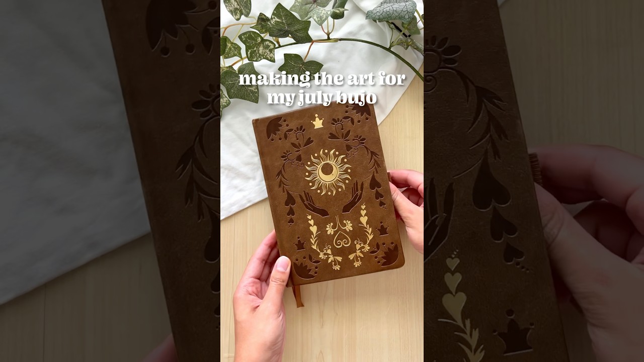 making the art for my july bullet journal cover page ☀️ art inspo for bujo artists