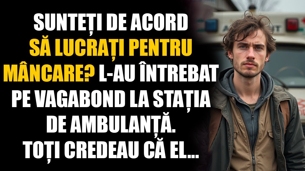 Sunteți de acord să lucrați pentru mâncare? L-au întrebat pe vagabond la stația de ambulanță. Toți