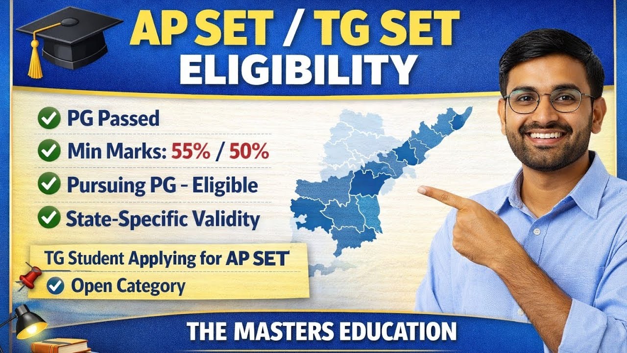 AP SET  TG SET Eligibility Explained 2026 | PG Pursuing Candidates Can Apply? Other State candidates